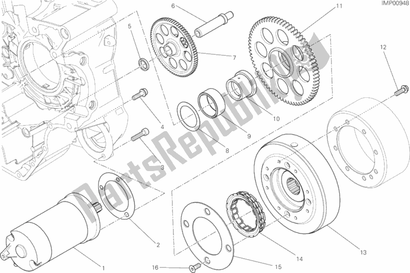 Toutes les pièces pour le Démarrage Et Allumage électrique du Ducati Scrambler Full Throttle 803 2016